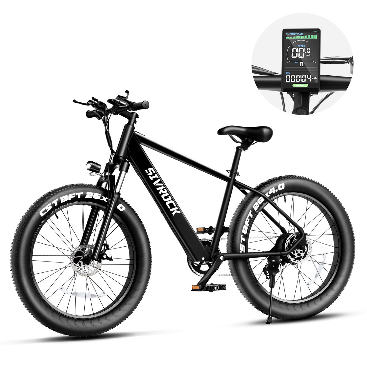 Professionelles Elektrofahrrad für Erwachsene, 26 x 4,0 Zoll Fat Tire Elektro-Mountainbike, 1000-W-Motor, 48 V, 15 Ah, E-Bike für Trail-Fahrten, Ausflüge und Pendeln, UL- und GCC-zertifiziert