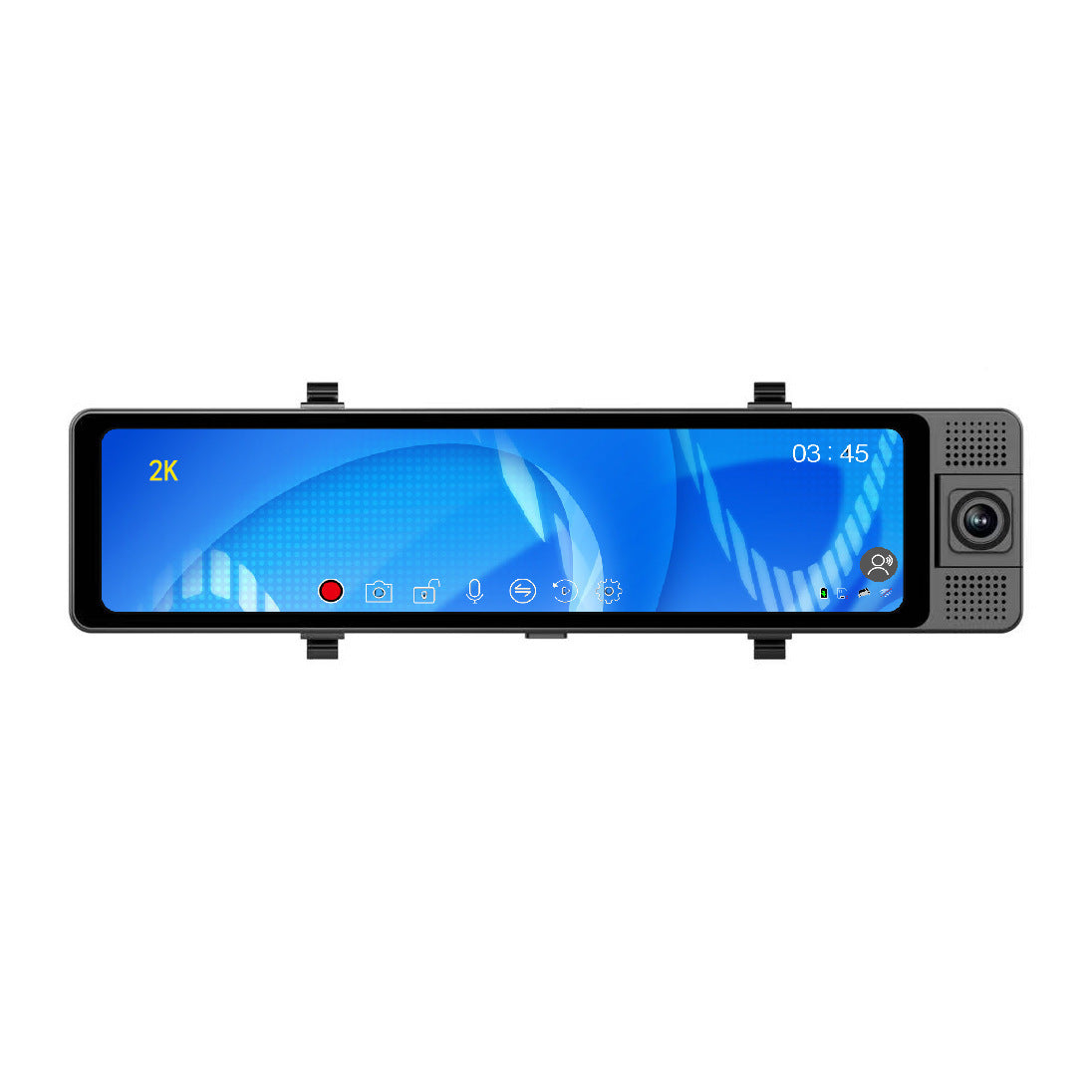 New 12-inch Three-lens Car Video 2K HD Rearview Mirror Driving Recorder Voice-controlled Reversing Image Taxi