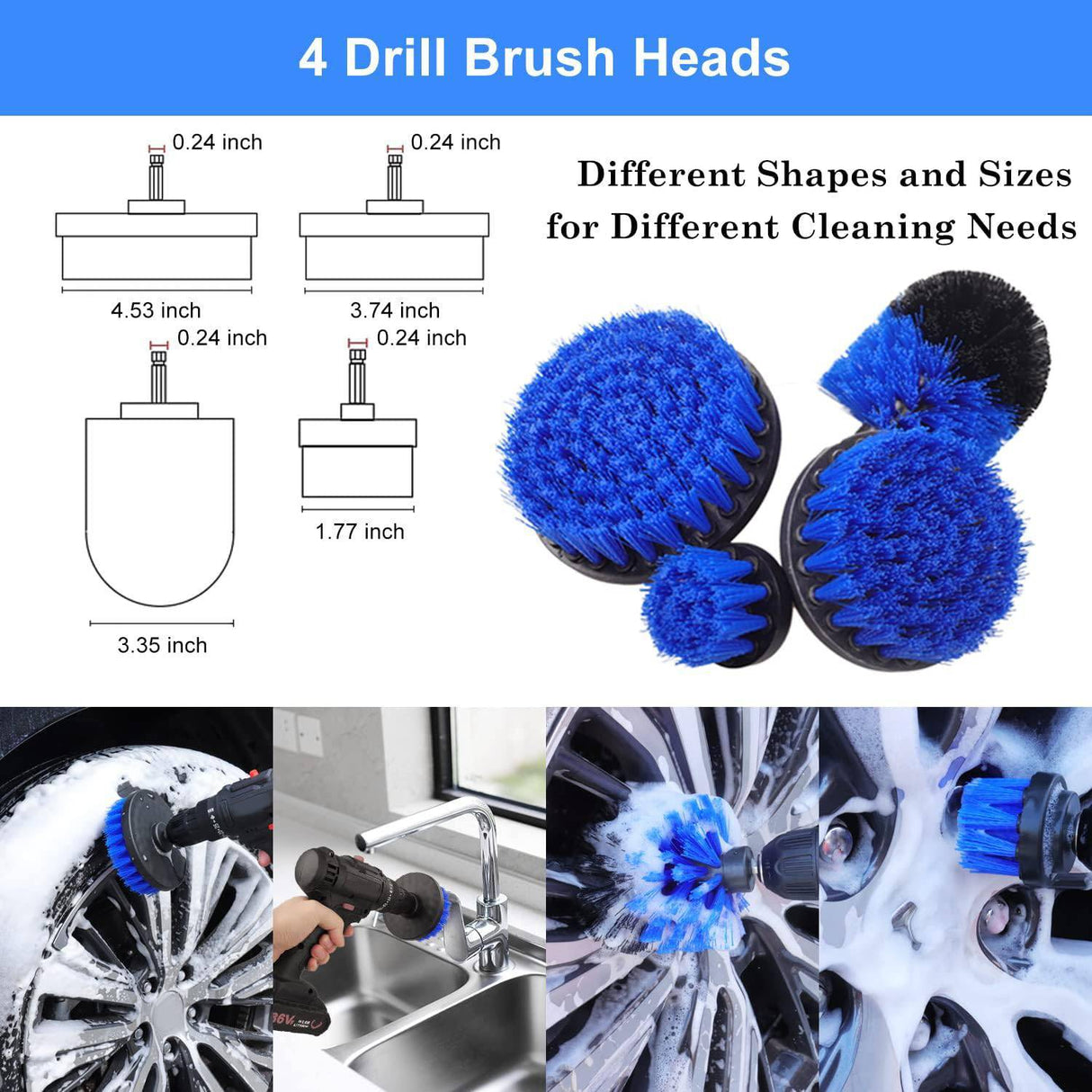 26Pcs Car Detailing Brush Set Drill Not Include