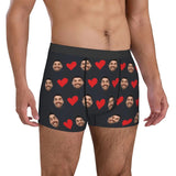 Personalized Face Photo Underwear  Custom Heart Boxer Briefs Custom Men Briefs Gift For Husband - Anniversary Gift For Dad