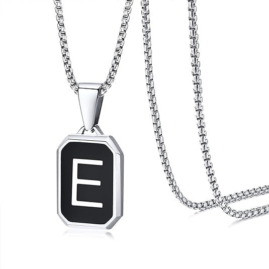 Stainless Steel 26 English Fashion Black Necklace