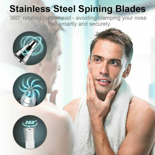 Mens 4 In 1 Rechargeable Hair Beard Eyebrow Ear Nose Shaver Trimmer Electric Kit