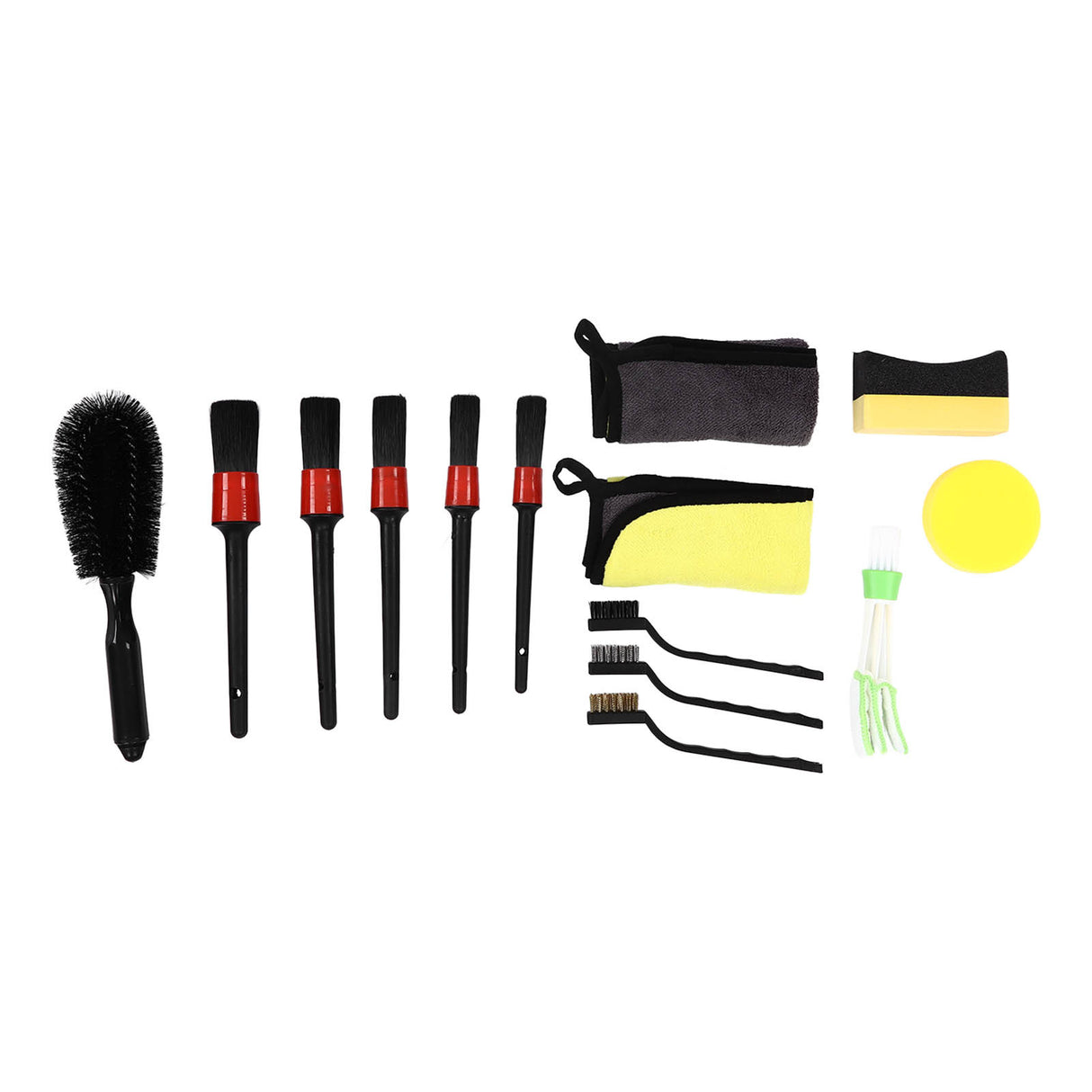 14Pcs Car Detailing Brush Auto Detail Cleaning Tool Set Kit for Interior Exterior