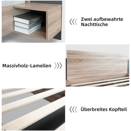 Doppelbett, Holzbett