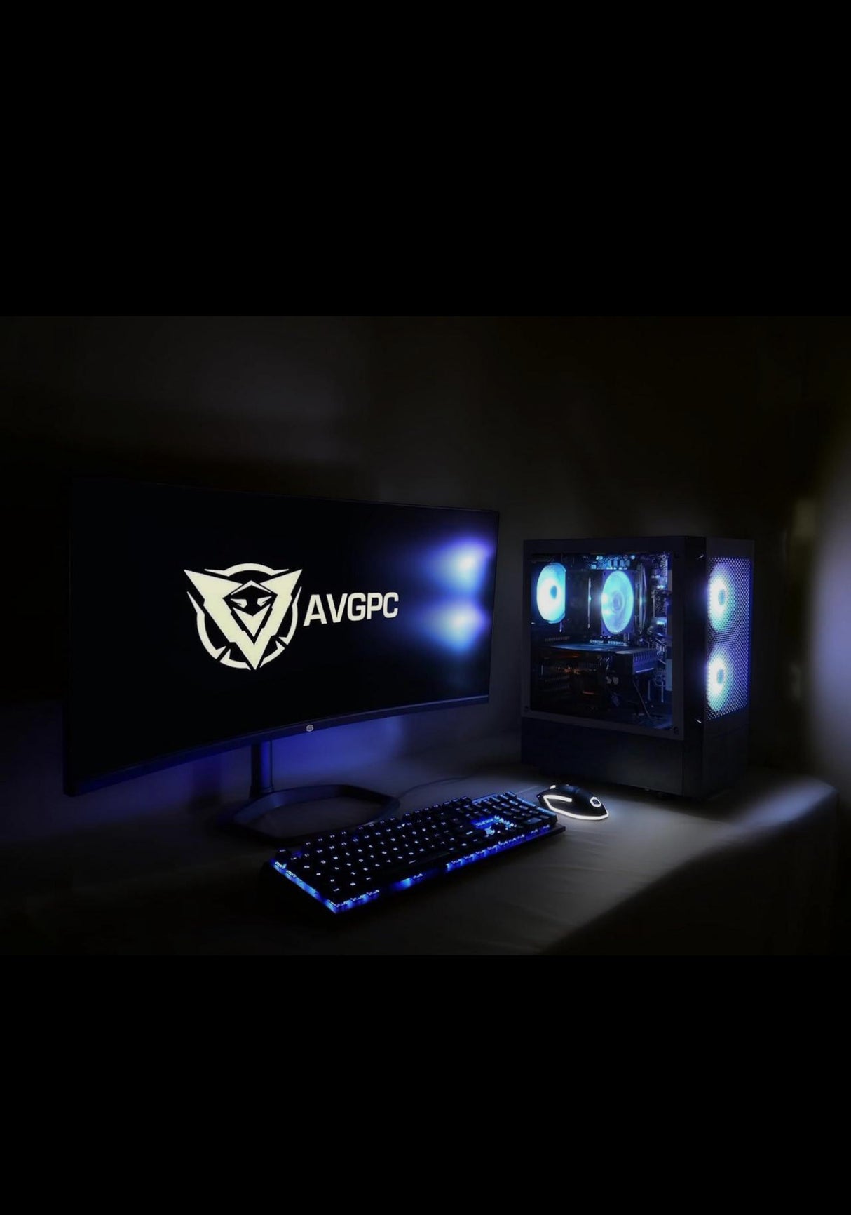 AVGPC Max Gaming PC, AMD Ryzen 5 5600G 6-Core 4.4 GHz Max Boost, AMD Radeon Vega 7 (GPU upgrade ready up to RTX 4070), 16GB 3200MHz DDR4, 1TB M.2 NVMe SSD, Hyper 212 RGB Cooler, Windows 11, Wi-Fi/AC