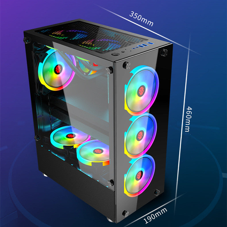 Neocolor Gaming Internet Cafe Gaming Computer Chassis Double-sided Tempered Glass