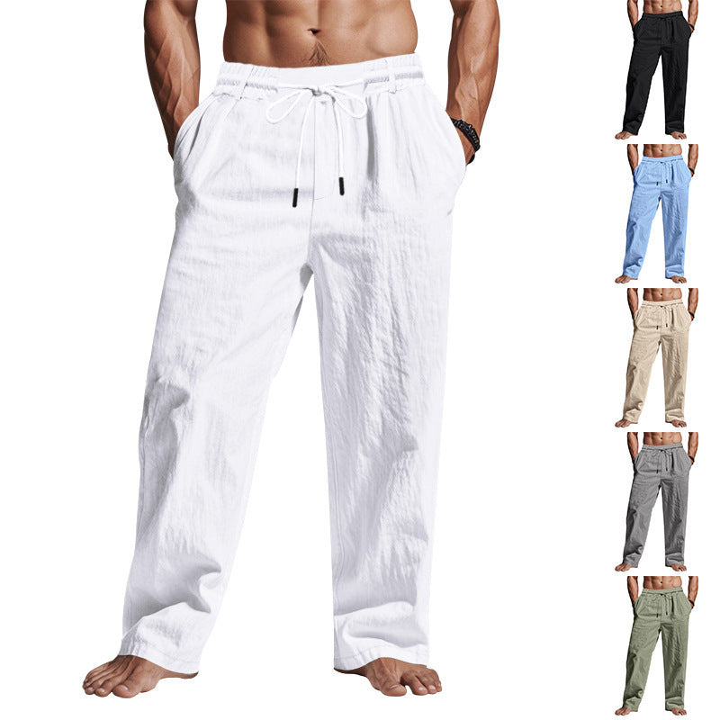 Loose Drawstring Beach Sports Trousers Men