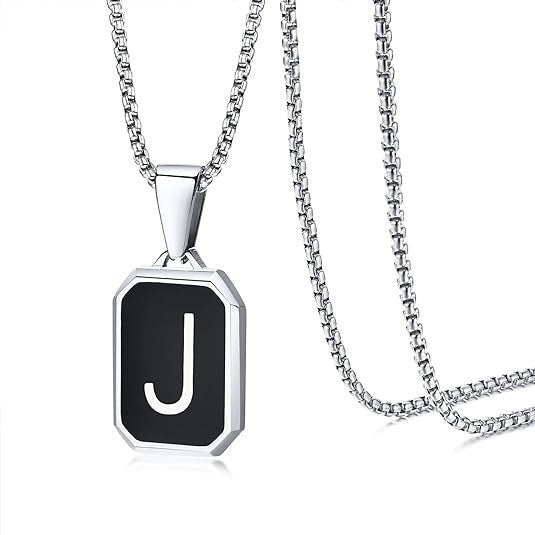 Stainless Steel 26 English Fashion Black Necklace