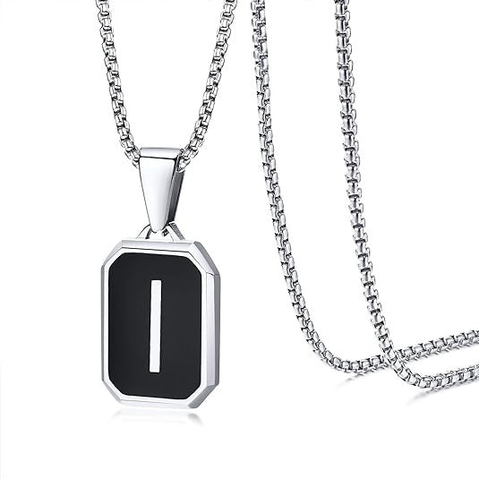 Stainless Steel 26 English Fashion Black Necklace