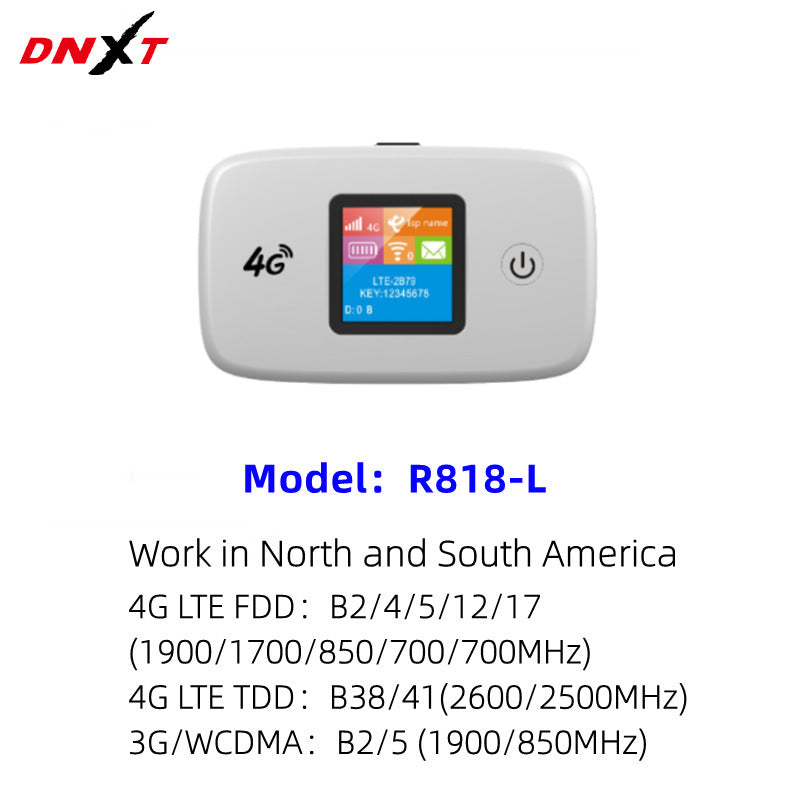 R818 Portable Portable MIFI Plug-in 4G Internet Wireless Terminal With B28 Battery WiFi Router