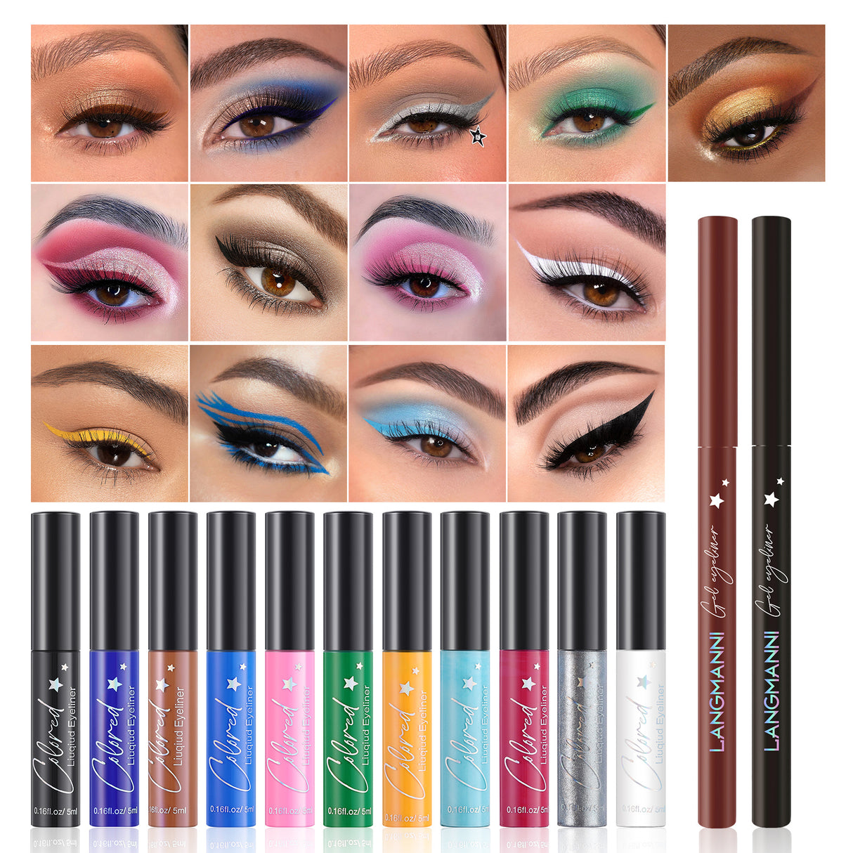 Make-up Eyeliner Flüssig und Gelstift Kombiset