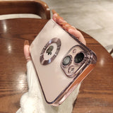 Phone Case With Camera Protector Advanced Electroplating Integrated With Lens Protector Phone Case For Simple 11 Soft