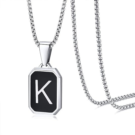 Stainless Steel 26 English Fashion Black Necklace