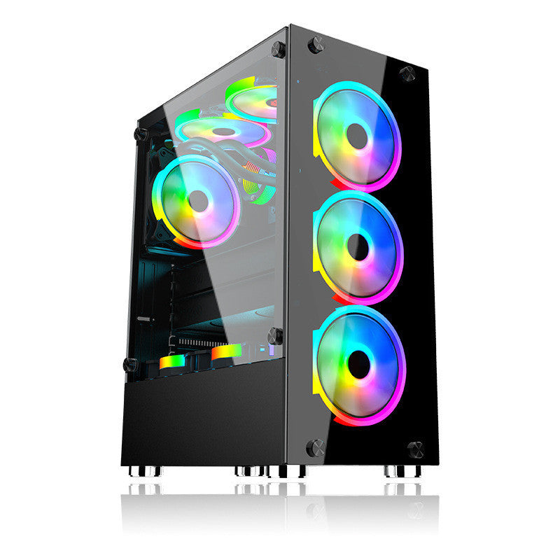 Neocolor Gaming Internet Cafe Gaming Computergehäuse Doppelseitig gehärtetes Glas