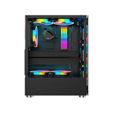 Neocolor Gaming Internet Cafe Gaming Computergehäuse Doppelseitig gehärtetes Glas