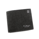 New Personalized Men's Short Wallet Fashion Silk Screen Wallet Men's Frosted Clutch Wallet