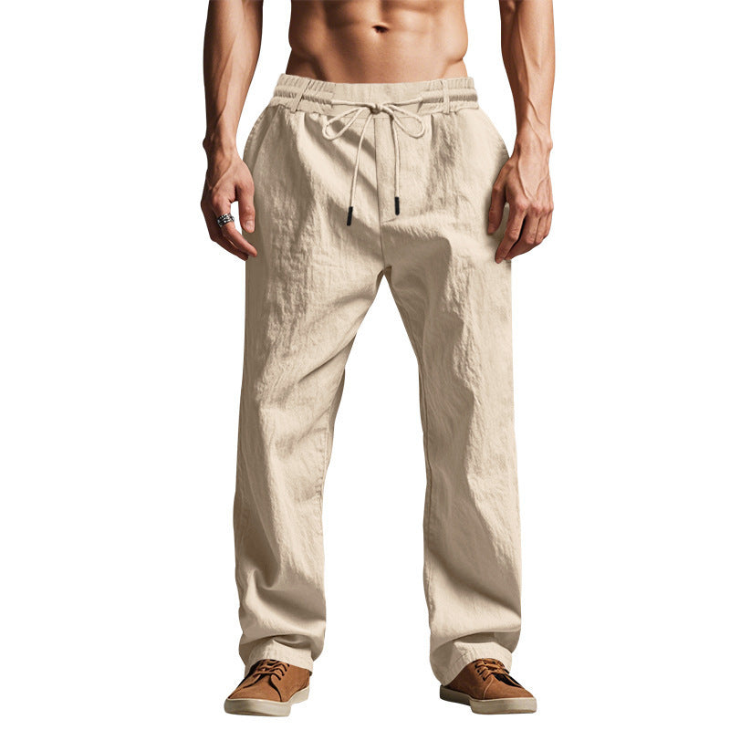 Loose Drawstring Beach Sports Trousers Men