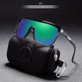 Large Frame One-piece Bicycle Glass Colorful Real Film Polarized Sunglasses