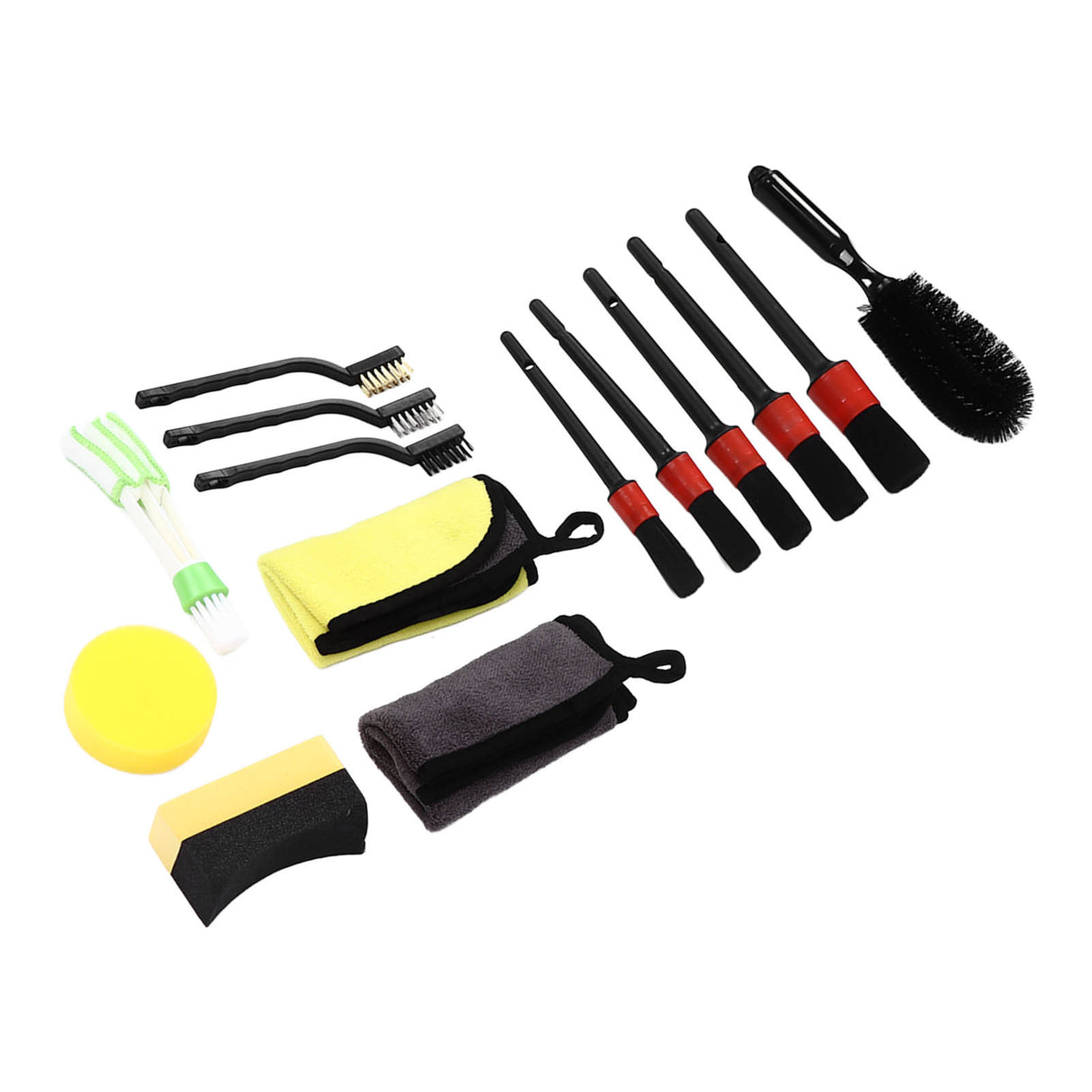 14Pcs Car Detailing Brush Auto Detail Cleaning Tool Set Kit for Interior Exterior