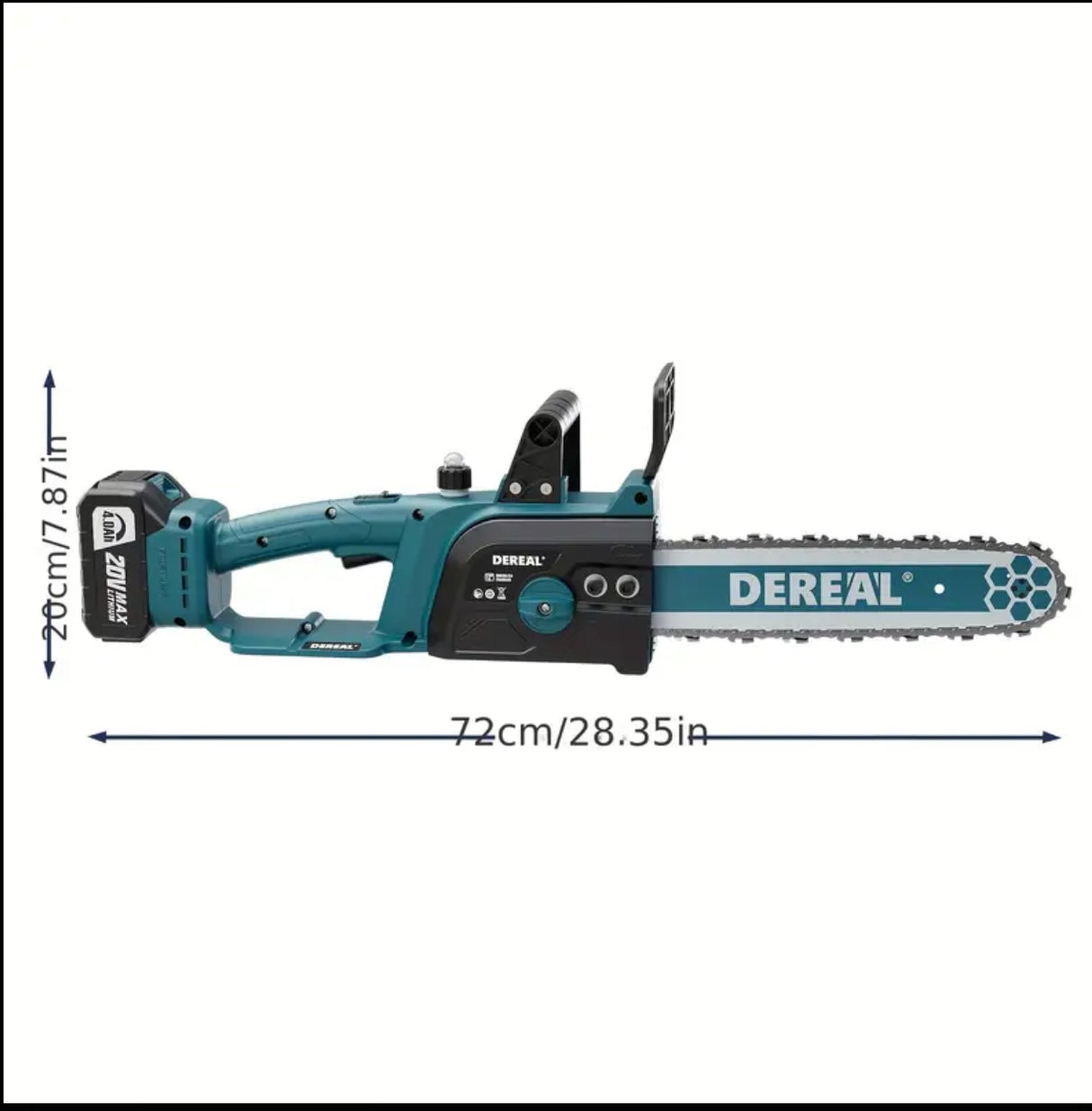 Edge 12" Cordless Electric Chainsaw: 20V Brushless Motor with 4.0AH Lithium-Ion Battery for Powerful Wood Cutting And Tree Pruning Tasks