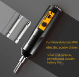 Mini Electric Screwdriver Set, Cordless USB Rechargeable Lithium Battery, One-Click Start, Multi-Directional Rotation, with Various Attachments for Furniture Assembly & Repair tools