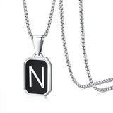 Stainless Steel 26 English Fashion Black Necklace