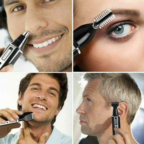 Mens 4 In 1 Rechargeable Hair Beard Eyebrow Ear Nose Shaver Trimmer Electric Kit