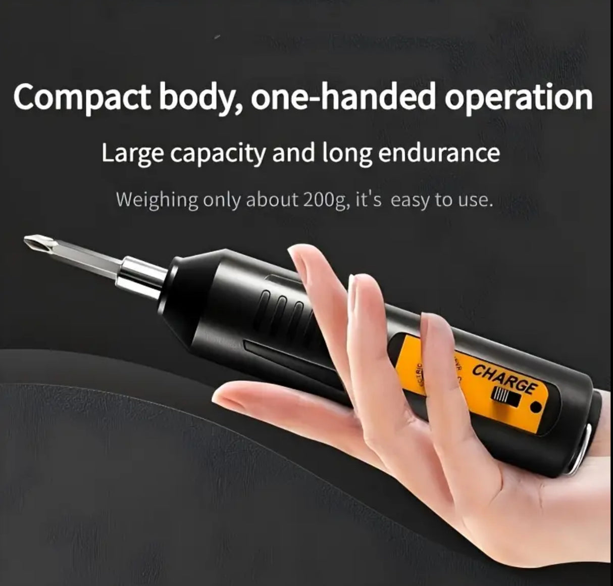 Mini Electric Screwdriver Set, Cordless USB Rechargeable Lithium Battery, One-Click Start, Multi-Directional Rotation, with Various Attachments for Furniture Assembly & Repair tools