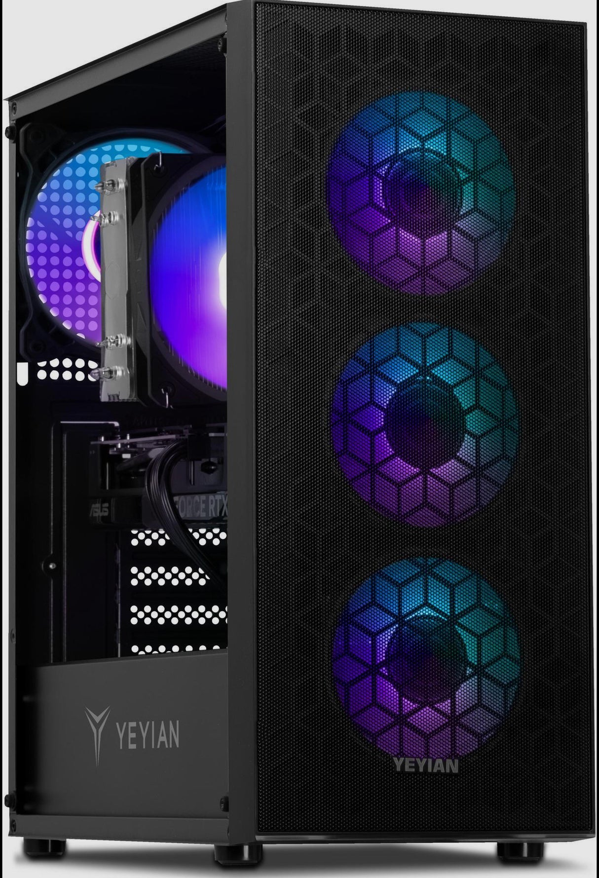 Yeyian Yumi Gaming-PC, Intel Core i5-13400F, GeForce RTX 4060 – AI-beschleunigt, 32 GB DDR5 5600 MHz RGB, 2 TB SSD, 650 W Netzteil, Windows 11 Home.