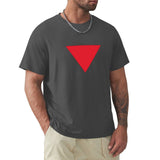 Men's Inverted Red Triangle T-shirt Top