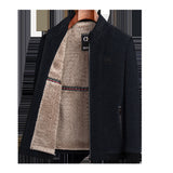 Middle-aged And Elderly Men's Fleece-lined Thickened Chenille Coat