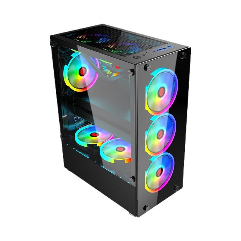 Neocolor Gaming Internet Cafe Gaming Computergehäuse Doppelseitig gehärtetes Glas