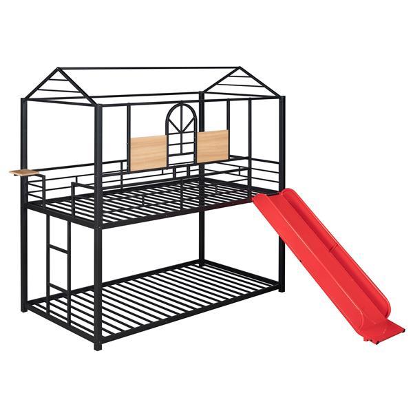 Bunk Metal Bunk Bed, Metal Bed With Slide