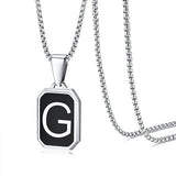 Stainless Steel 26 English Fashion Black Necklace