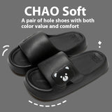 Cute Bear Home Slippers Summer Fashion Thick Bottom Non-slip Bathroom Slipper Women Men Couples Shoes