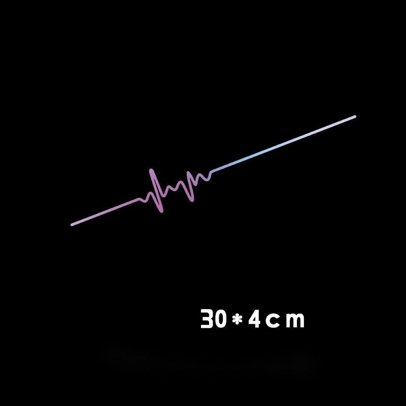 Car Electrocardiogram Creative Sound Wave Chart Car Sticker