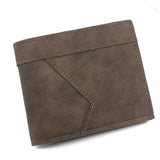 Men's Short Matte Leather Large Capacity Wallet