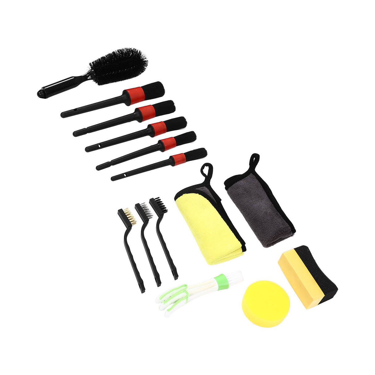 14Pcs Car Detailing Brush Auto Detail Cleaning Tool Set Kit for Interior Exterior