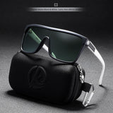 Large Frame One-piece Bicycle Glass Colorful Real Film Polarized Sunglasses